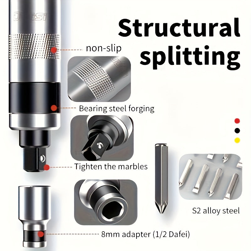 Impact Screwdriver Set, Cross Screwdriver, Through Screwdriver, Hand Tool Specially Used for Loosening Rusty Bolts And Removing Stubborn Fasteners, Portable And Durable Screwdriver Tool., Multi Screwdriver, Screw Holder, Impact Screwdriver Bits, Triangle