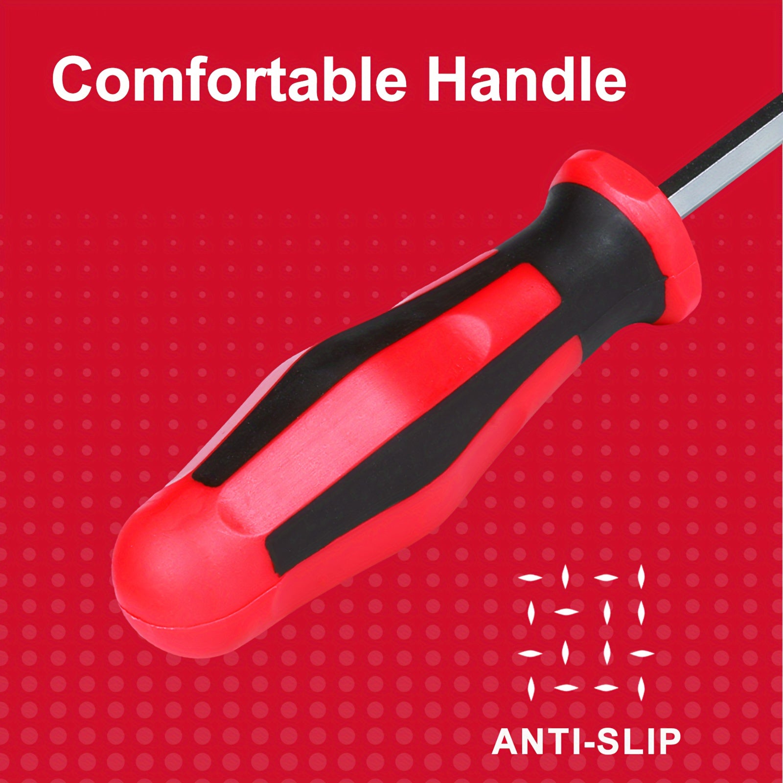 GEINXURN S2 Steel 1/4" Hex Shank Screwdriver Handle with Mixed Screwdriver Bits Set, 1/3/14/18pcs, Durable Red/Black/White, No Assembly Required