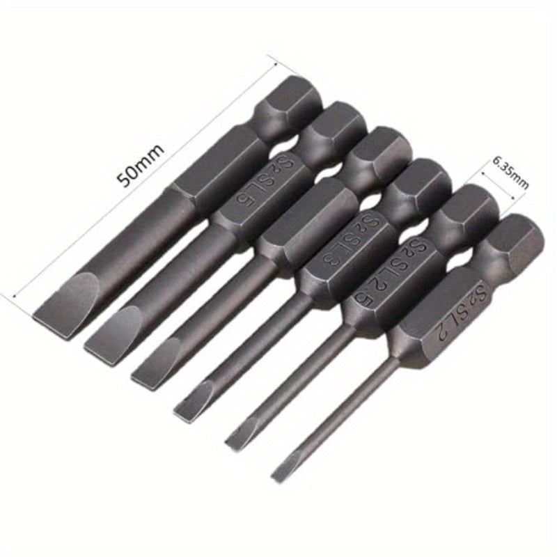 18pcs Heavy-Duty S2 Steel Magnetic Screwdriver Bit Set with 1/4" Hex Shank & Storage Case - 2-Inch Long Phillips/Slotted Bits, PH00-PH2 & SL4-SL6 Sizes for DIY, Electronics, Automotive Repair - Durable Impact-Resistant Tool Kit for Home & (No Power