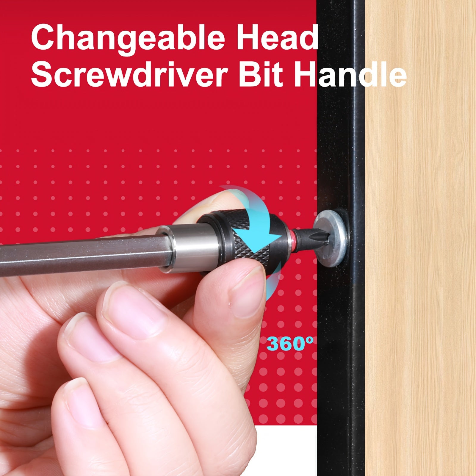 GEINXURN S2 Steel 1/4" Hex Shank Screwdriver Handle with Mixed Screwdriver Bits Set, 1/3/14/18pcs, Durable Red/Black/White, No Assembly Required