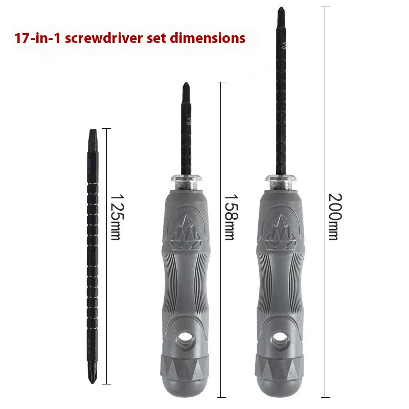 Multifunctional 17-in-1 Strong Magnetic Special-shaped Screwdriver Set