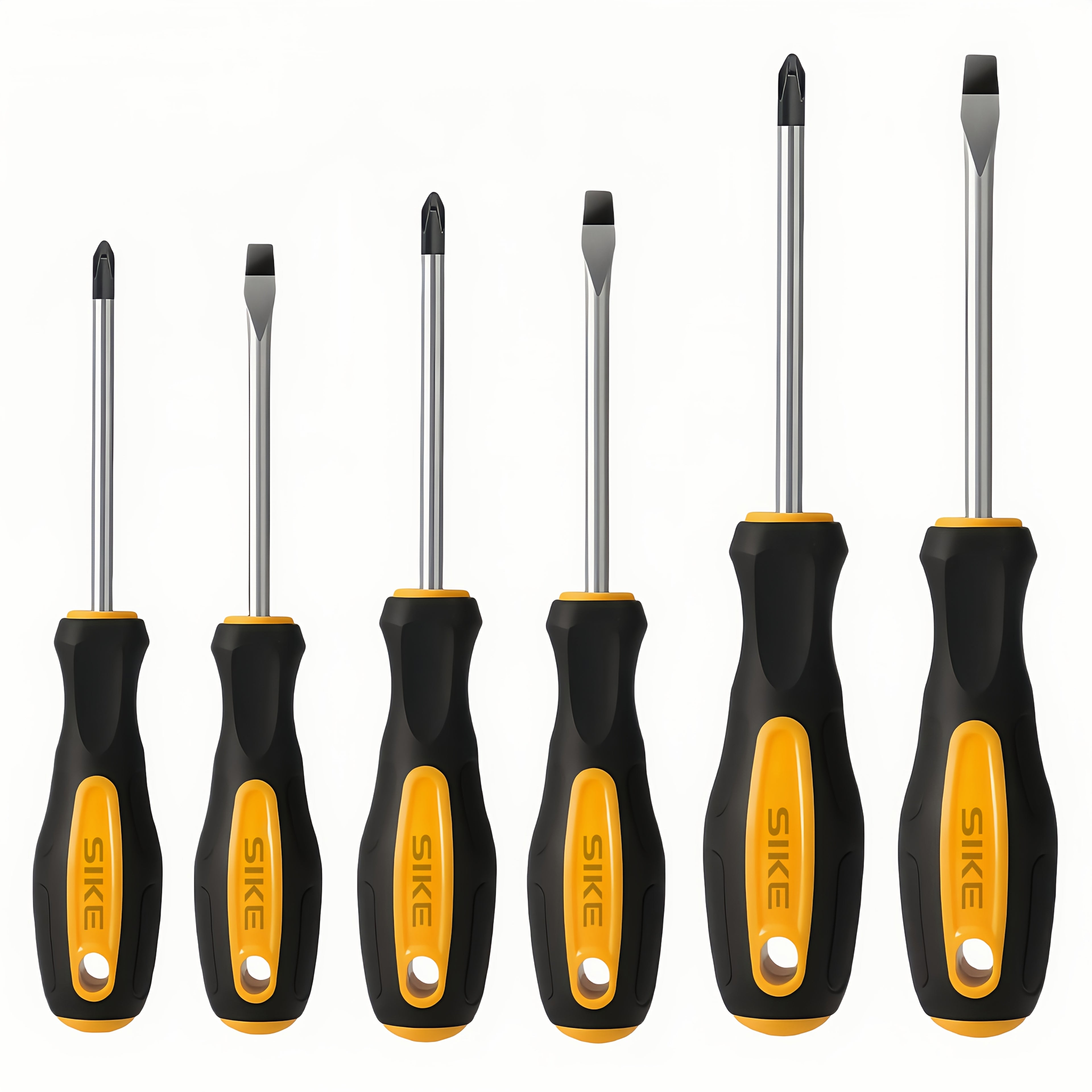 Anthropometric Magnetic Screwdriver Set with Anti-Slip Handle, Tamper-Proof, Anti-Static, Strong Magnetism, Single Direction and Phosphated Steel Head Style Phillips and Flathead Screwdrivers - Ideal for Professional Industrial Maintenance, Durable Home