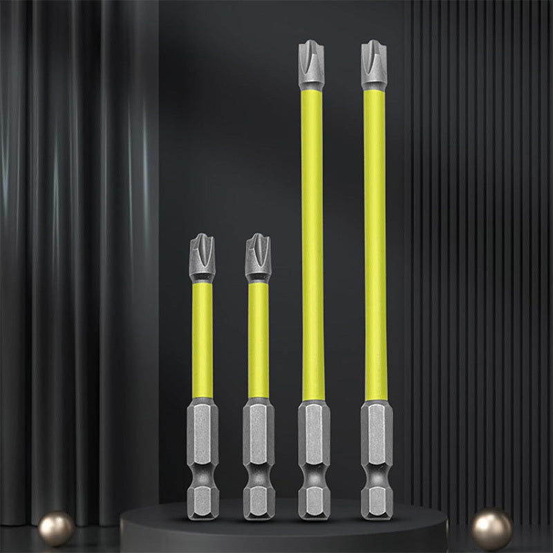 4 Magnetic Electrician Screwdriver Bit Set, Hexagonal Shank PH2 - 65mm & 110mm, Non-slip Metal Drill Bits, Suitable for Hand and Power Tools, Compatible with Socket Switch Panels, No Batteries Required