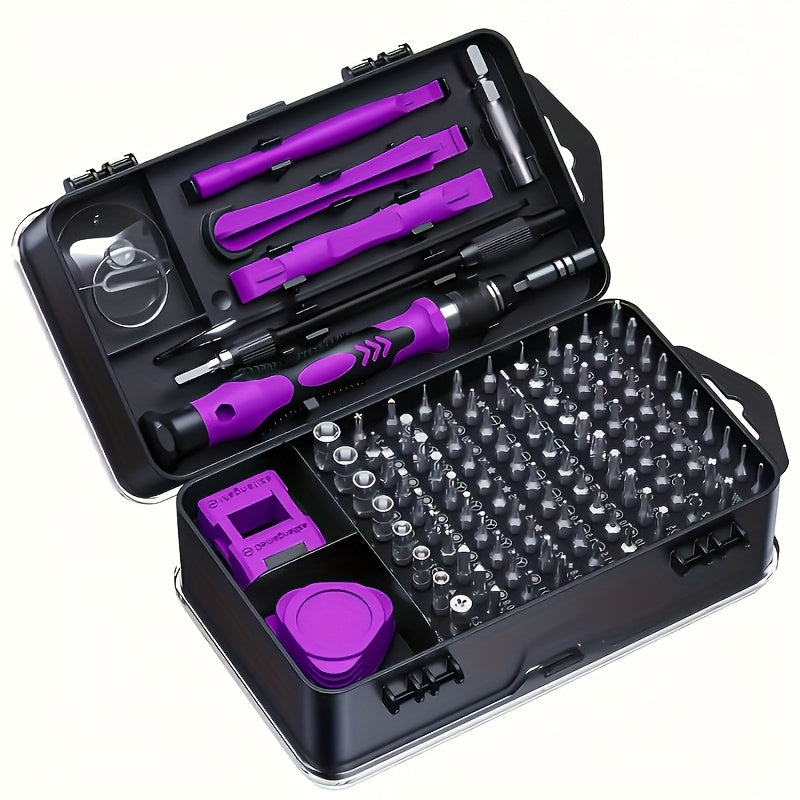 [Upgraded Screwdriver] 115 in 1 Upgraded Screwdriver Set | Strong Magnetic High Hardness, Multifunctional Disassembly Tool Kit, Durable Metal Case, Rust Resistant, Non-Slip Grip for Manual and Mechanical Use