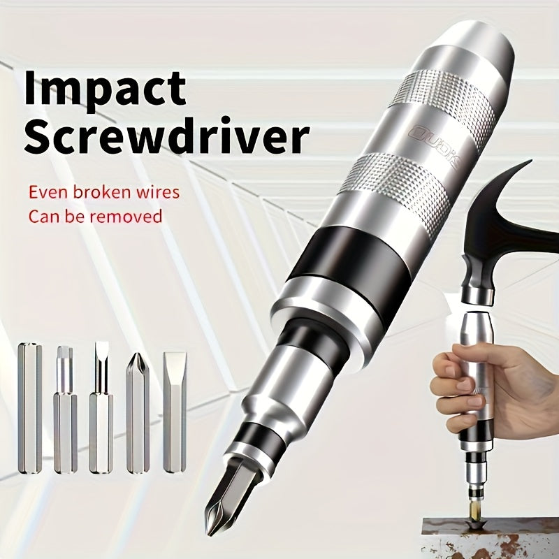 Impact Screwdriver Set, Cross Screwdriver, Through Screwdriver, Hand Tool Specially Used for Loosening Rusty Bolts And Removing Stubborn Fasteners, Portable And Durable Screwdriver Tool., Multi Screwdriver, Screw Holder, Impact Screwdriver Bits, Triangle