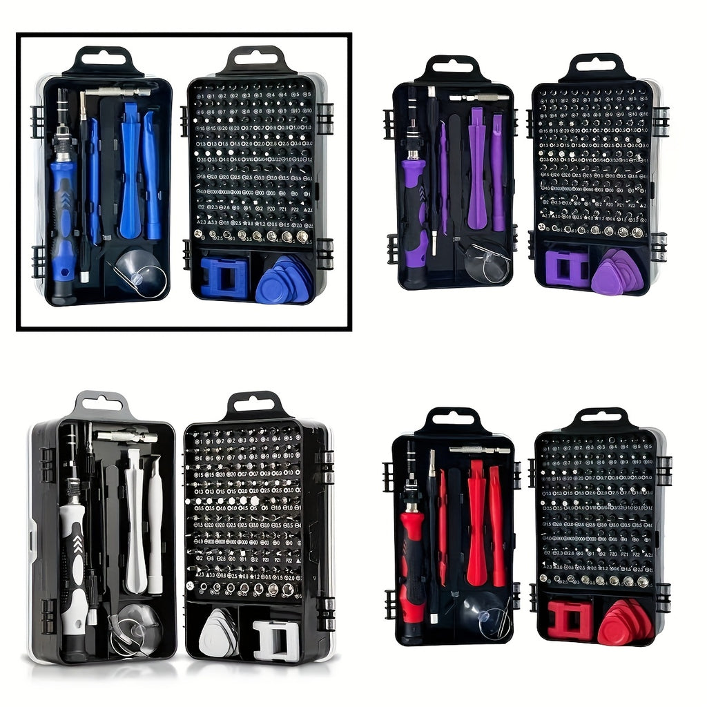 [Upgraded Screwdriver] 115 in 1 Upgraded Screwdriver Set | Strong Magnetic High Hardness, Multifunctional Disassembly Tool Kit, Durable Metal Case, Rust Resistant, Non-Slip Grip for Manual and Mechanical Use