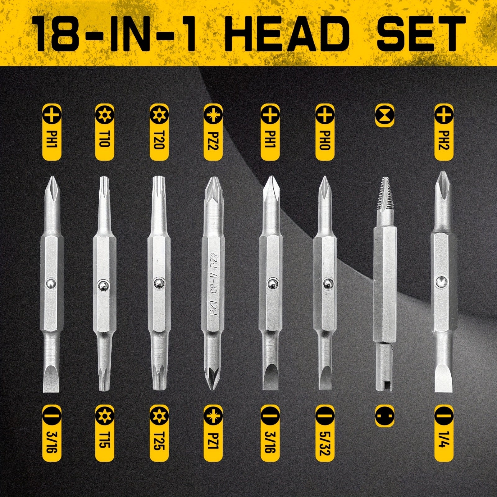 18-in-1 Multi-bit Screwdriver Set Tool All In One, Portable Multi-Purpose Screwdriver.