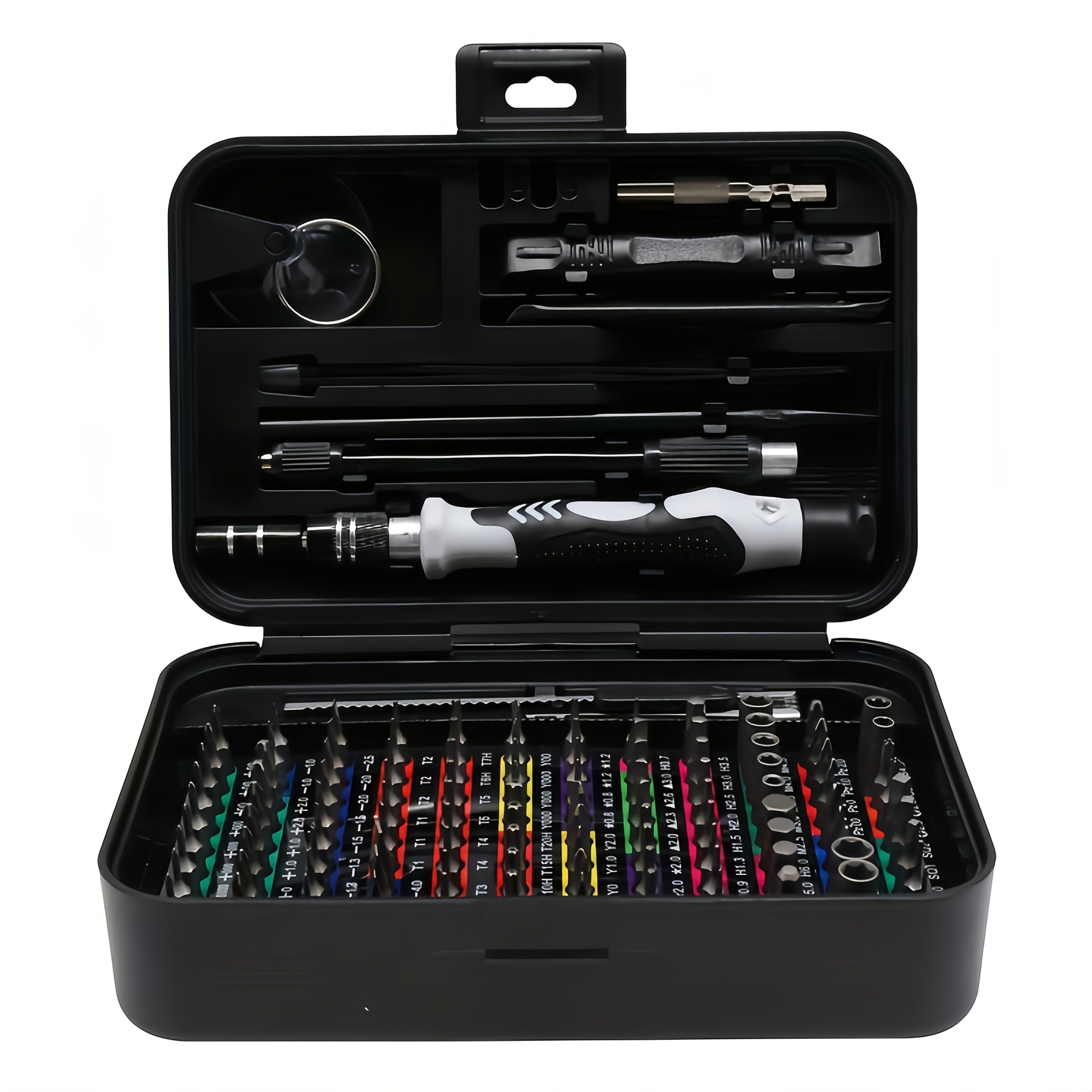 132in 1 Small Precision Screwdriver Set, Upgraded Repair Tool Kit (with 108 Magnetic Screwdriver Bits), Color Coded Screwdriver Set with Extension Rod Kit for Phone, Computer, Tablet, Watch. Anti-slip Handle And 360°rotating Flexible Hose Design.