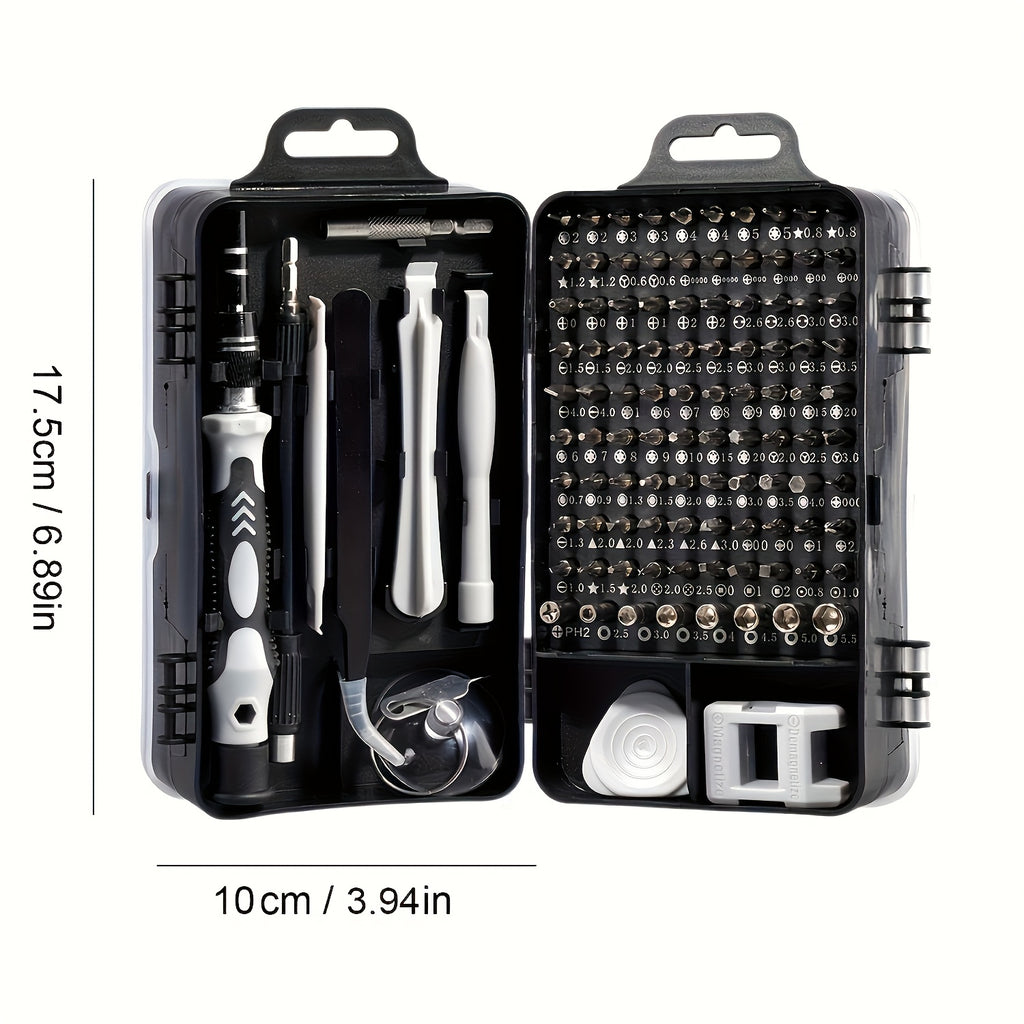 [Upgraded Screwdriver] 115 in 1 Upgraded Screwdriver Set | Strong Magnetic High Hardness, Multifunctional Disassembly Tool Kit, Durable Metal Case, Rust Resistant, Non-Slip Grip for Manual and Mechanical Use