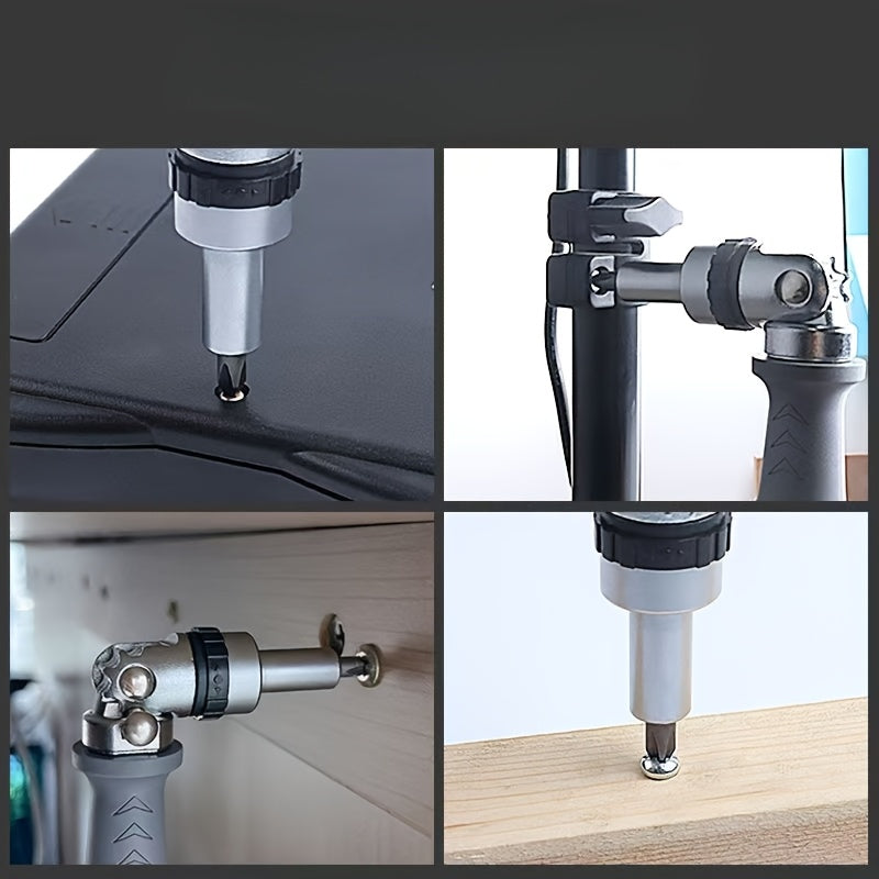 10-in-1 Manual Ratchet Screwdriver Set - Heavy-Duty Metal Tool Kit with Rotating Head & Concealed Batch Slot, No Electricity or Battery Needed for Tight Spaces, Sleek Design, Durable Construction