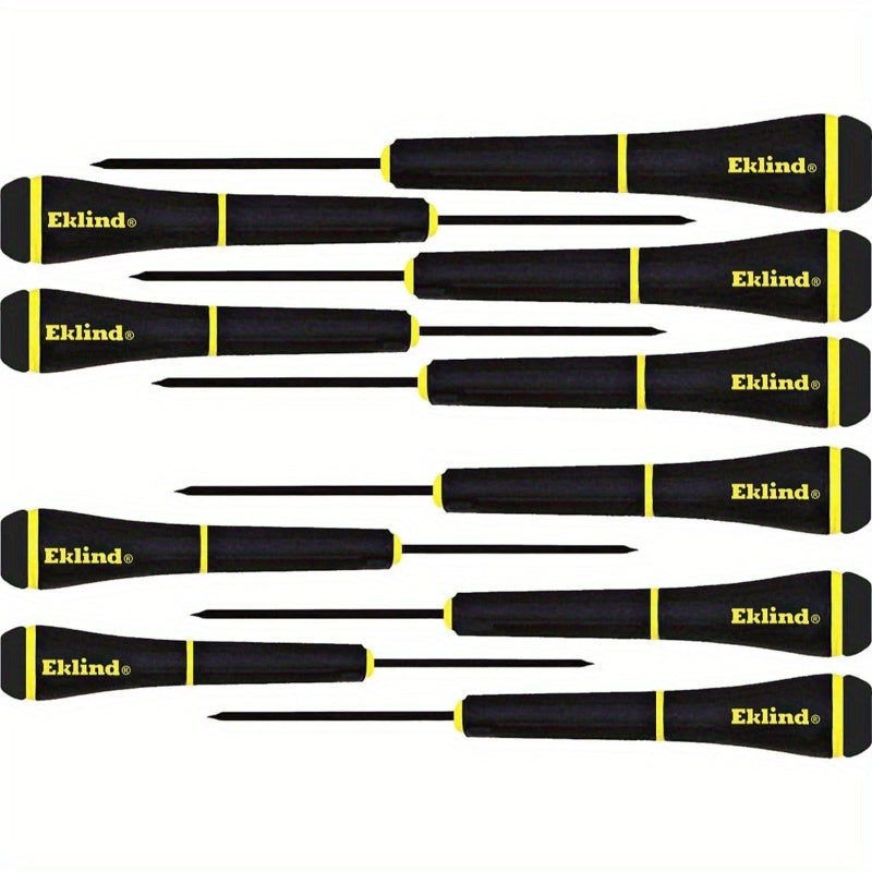 10pcs PSD Precision Screwdriver Set with Ergonomic Non-Slip Grip & Color-Coded Tips - 10 Unique Designs, Phillips & Flat Heads, Durable Plastic/Metal Construction for Electronics, DIY, Home Repair, Jewelry Making - Compact & Portable Tool Kit (No Power
