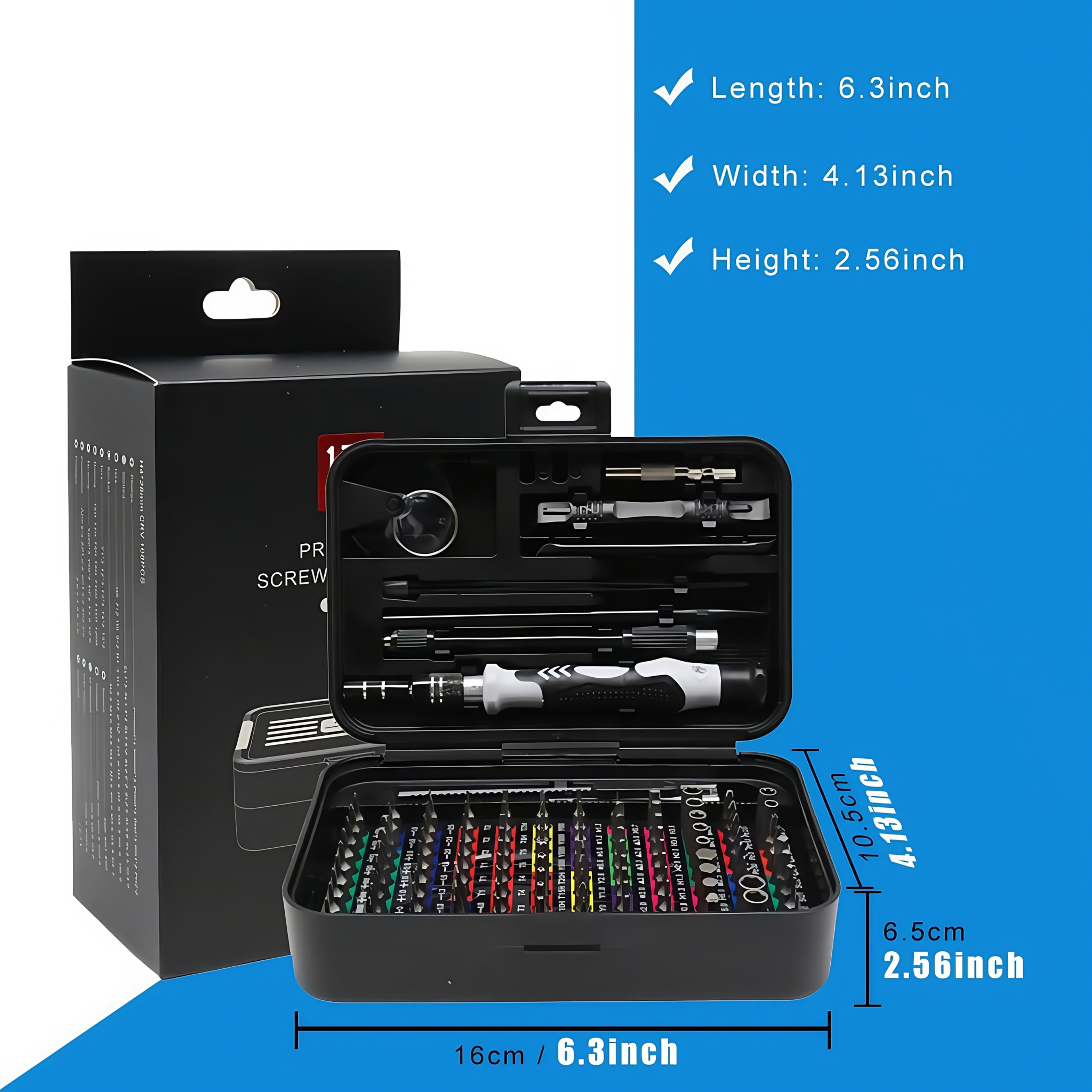 132in 1 Small Precision Screwdriver Set, Upgraded Repair Tool Kit (with 108 Magnetic Screwdriver Bits), Color Coded Screwdriver Set with Extension Rod Kit for Phone, Computer, Tablet, Watch. Anti-slip Handle And 360°rotating Flexible Hose Design.