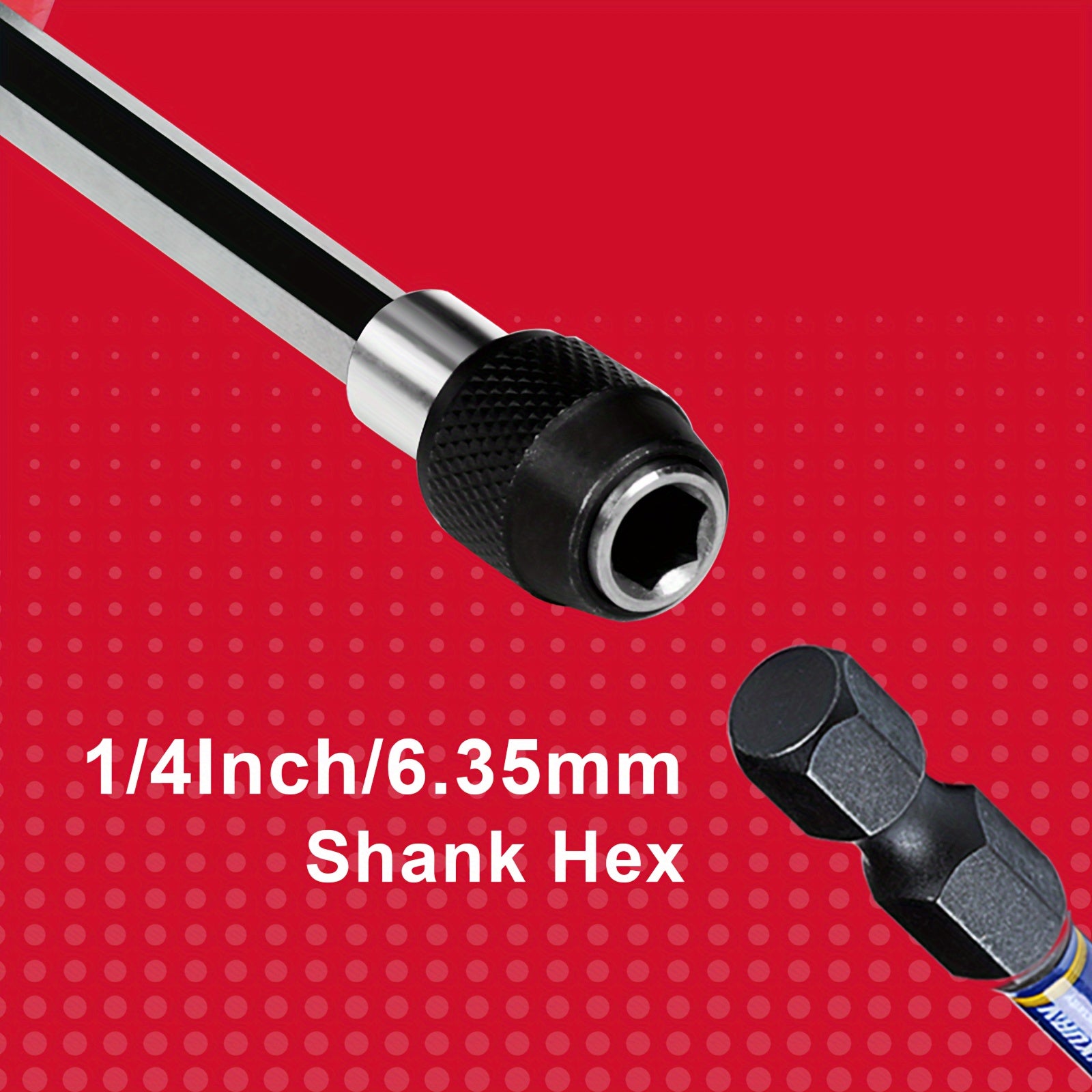 GEINXURN S2 Steel 1/4" Hex Shank Screwdriver Handle with Mixed Screwdriver Bits Set, 1/3/14/18pcs, Durable Red/Black/White, No Assembly Required