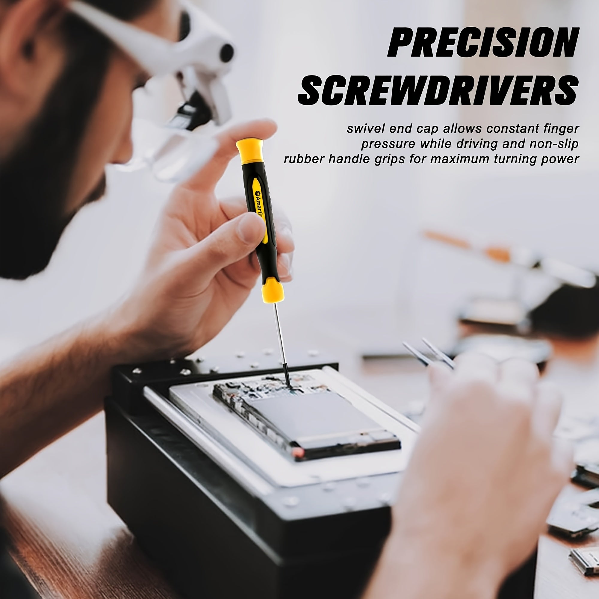 131pcs Magnetic Screwdriver Set with Plastic Holder, Including Precision Screwdriver And Hook, Ratchet Driver And Magnetizer Glove Tool Set