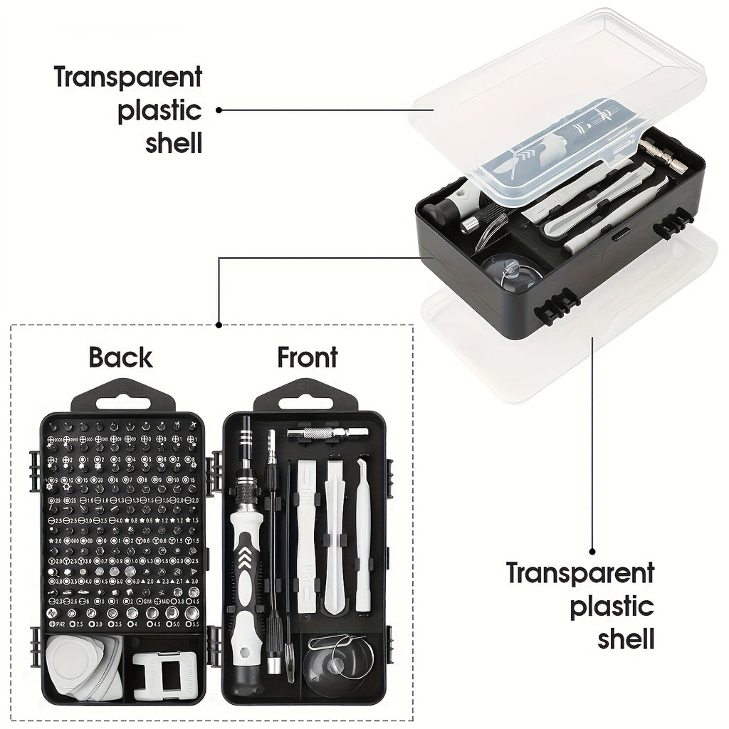 [Upgraded Screwdriver] 115 in 1 Upgraded Screwdriver Set | Strong Magnetic High Hardness, Multifunctional Disassembly Tool Kit, Durable Metal Case, Rust Resistant, Non-Slip Grip for Manual and Mechanical Use