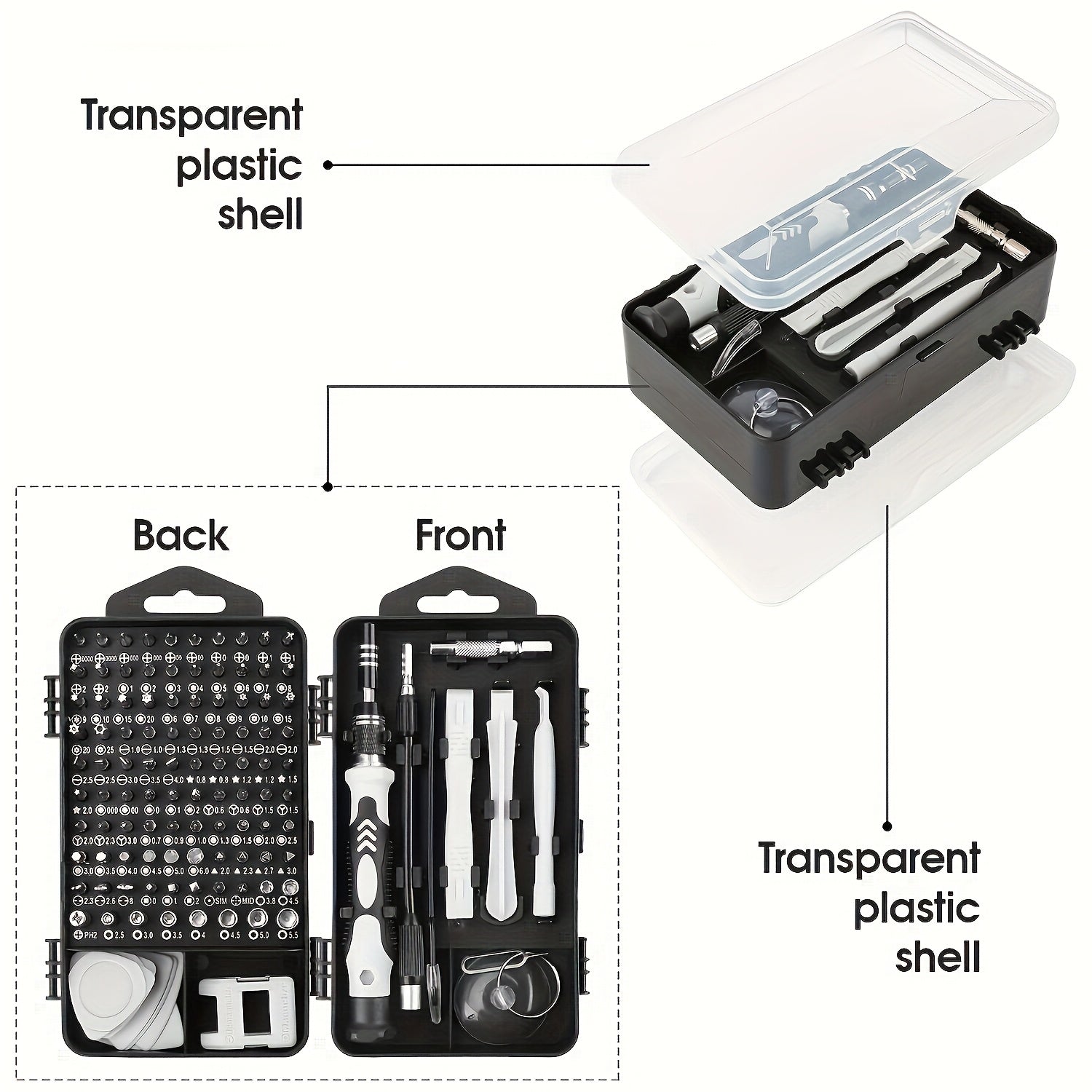 [Upgraded Screwdriver] 115 in 1 Upgraded Screwdriver Set | Strong Magnetic High Hardness, Multifunctional Disassembly Tool Kit, Durable Metal Case, Rust Resistant, Non-Slip Grip for Manual and Mechanical Use