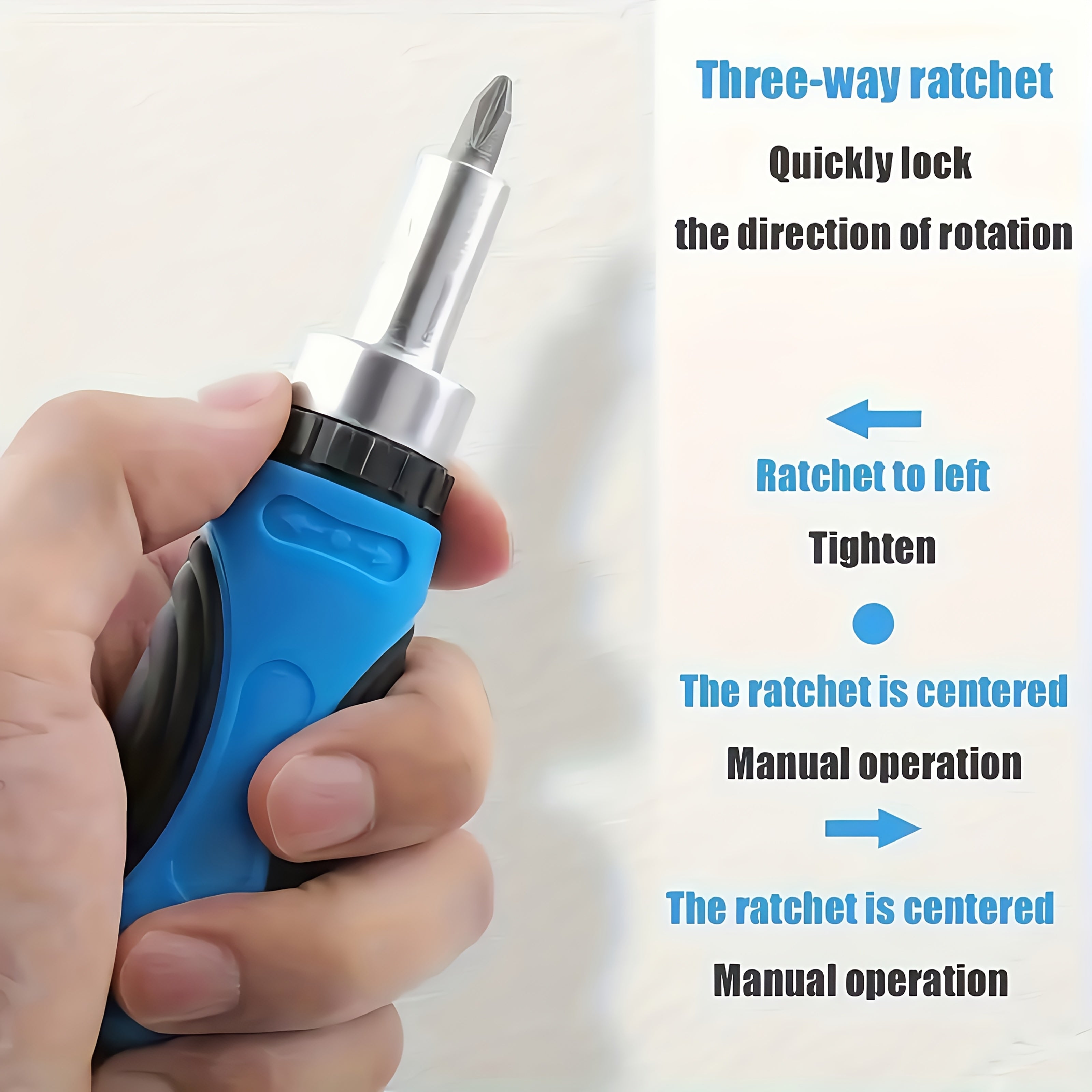 44pcs Multifunctional Ratchet Screwdriver Set, Carbon Steel, Flat Head/ crosshead/ safety Hexagonal Head, Portable Drill Sleeve Set for Home Maintenance