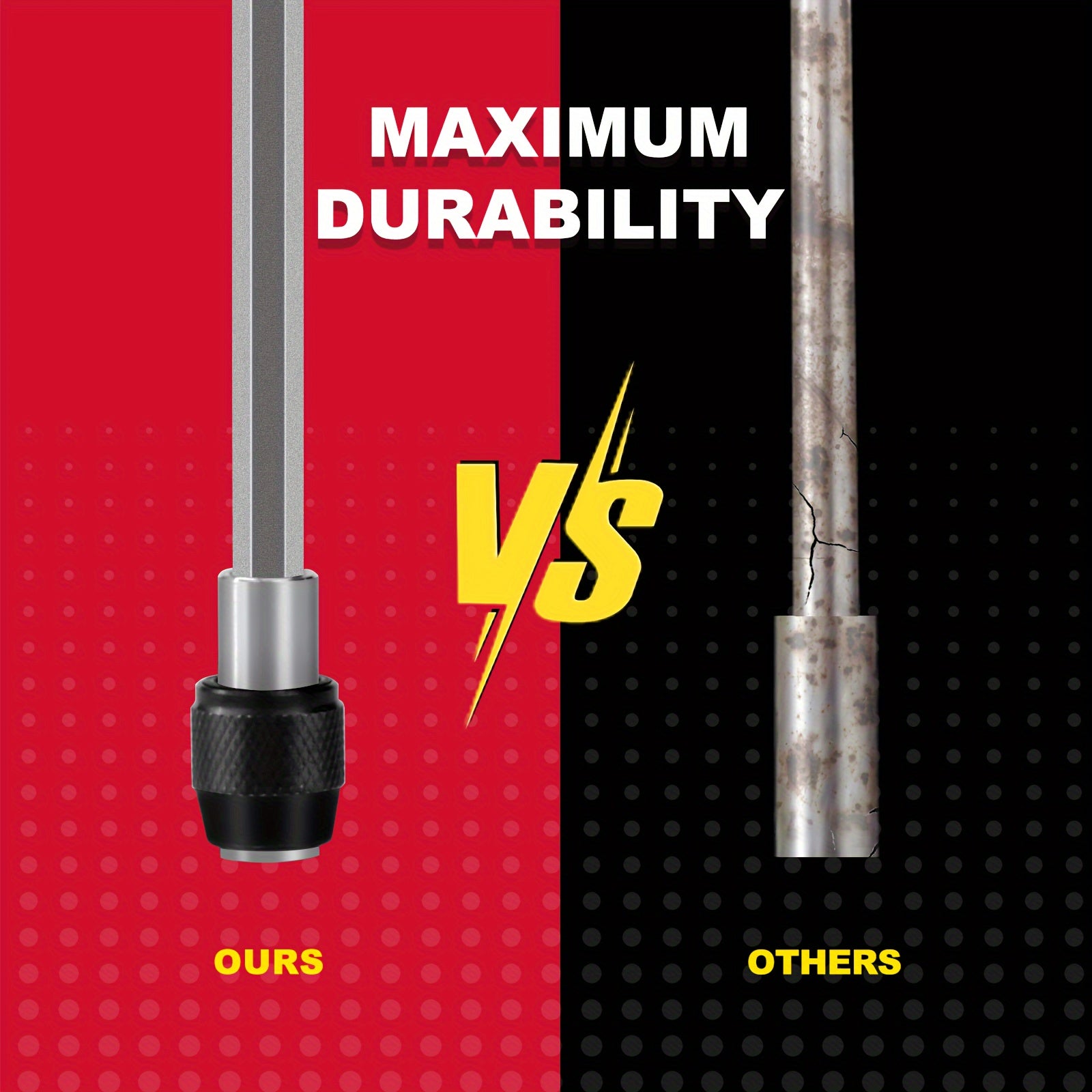 GEINXURN S2 Steel 1/4" Hex Shank Screwdriver Handle with Mixed Screwdriver Bits Set, 1/3/14/18pcs, Durable Red/Black/White, No Assembly Required