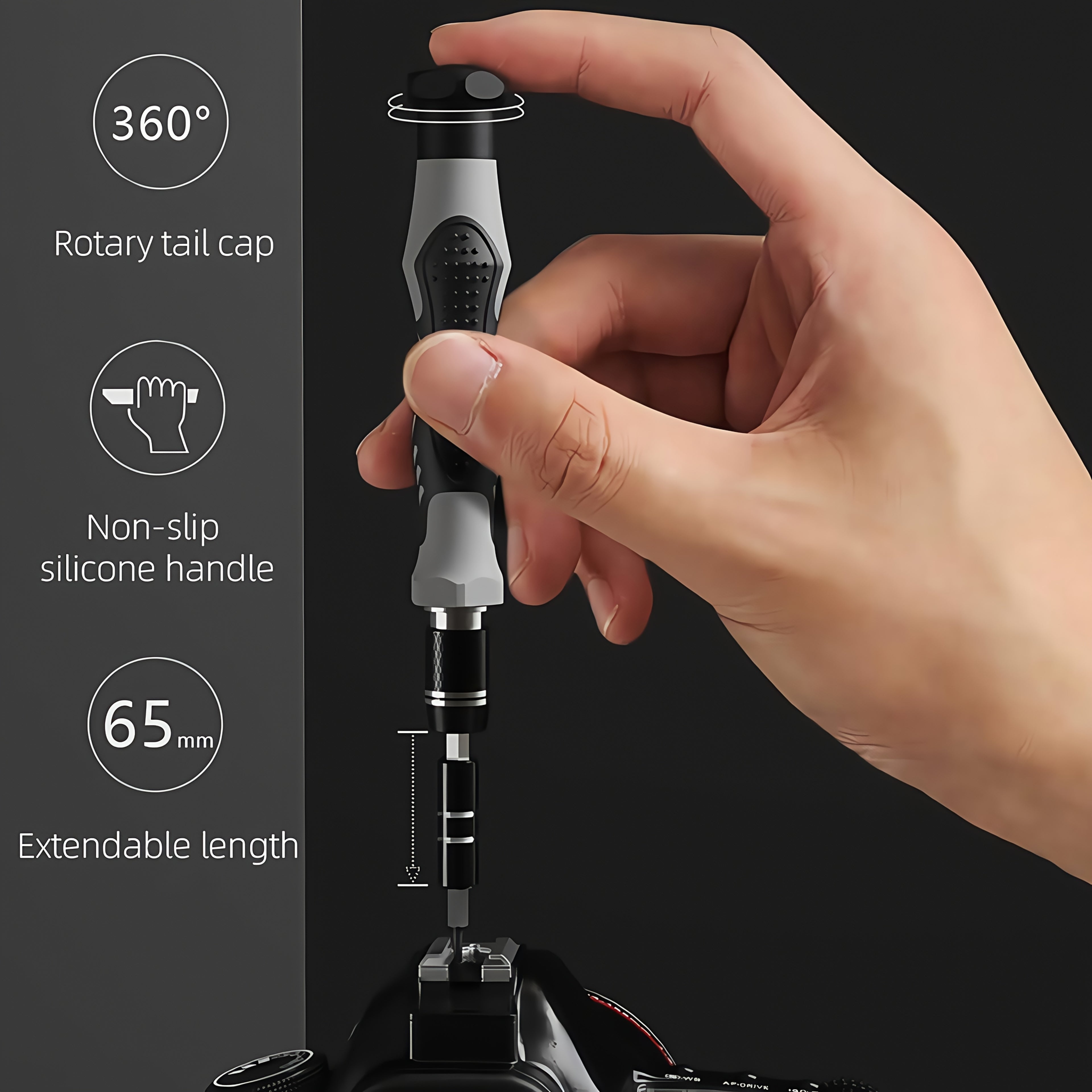 132in 1 Small Precision Screwdriver Set, Upgraded Repair Tool Kit (with 108 Magnetic Screwdriver Bits), Color Coded Screwdriver Set with Extension Rod Kit for Phone, Computer, Tablet, Watch. Anti-slip Handle And 360°rotating Flexible Hose Design.